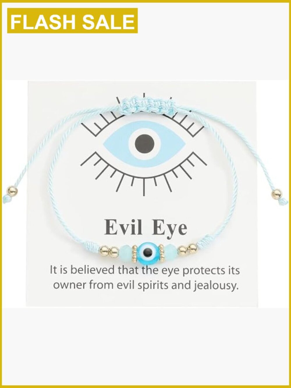 Evil Eye Bracelet 4 Pack Hamsa Hand Charm Stretch Bracelet Good Luck Protection